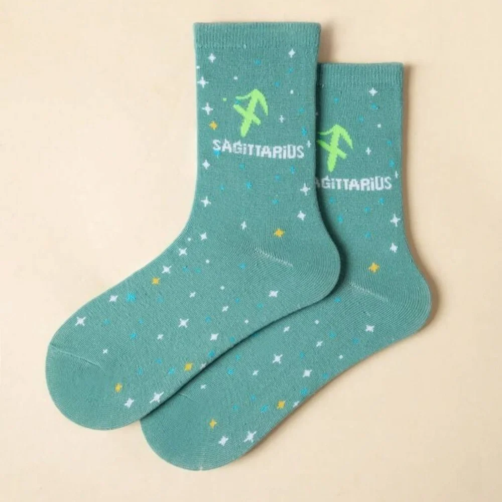 Zodiac Sign Crew Socks with Constellation
